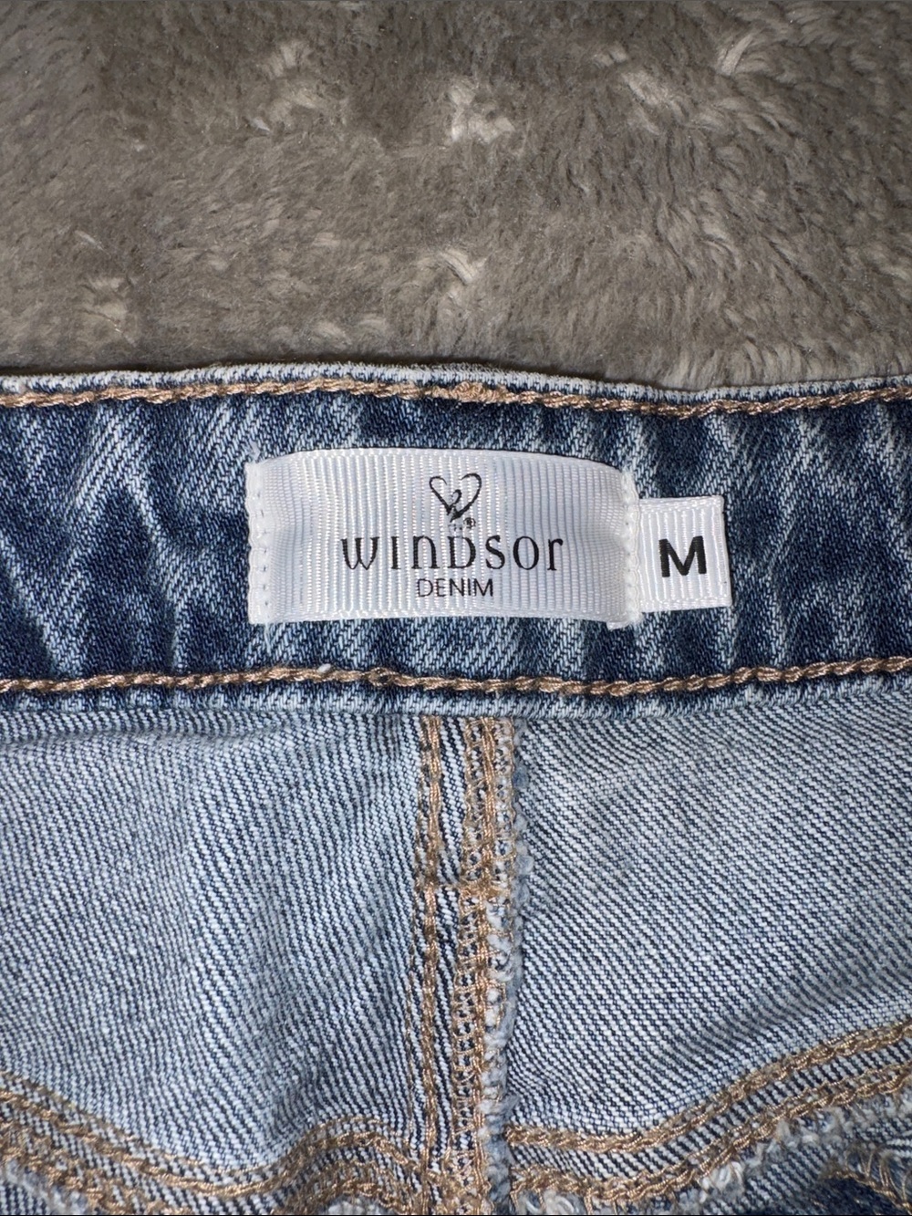 Windsor Light Blue Distressed Denim Midi Skirt ๐ NWOT - Picture 4 of 4